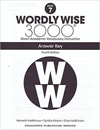 Wordly Wise 3000 Book 7, 4th edition ANSWER KEY
