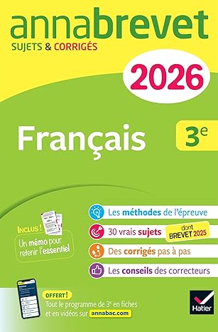 Annales du brevet 2026 - Annabrevet Français 3e