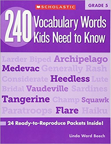 240 Vocabulary Words Kids Need to Know: Grade 5