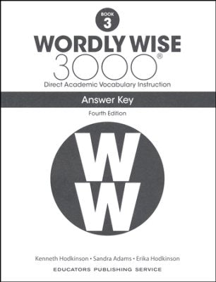Wordly Wise 3000 Book 3, 4th edition ANSWER KEY
