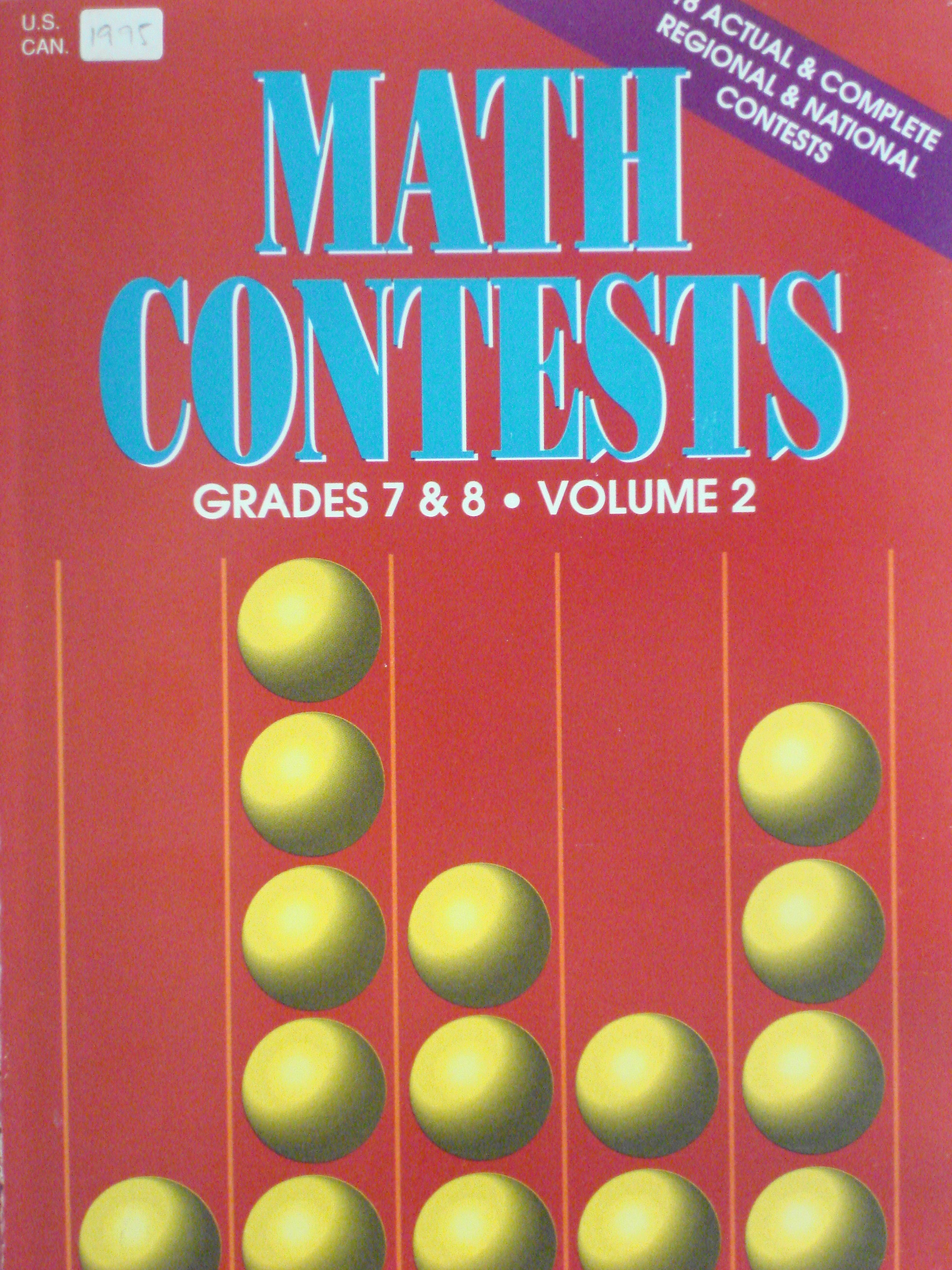 Math Contests Grades 7&8 Volume 2