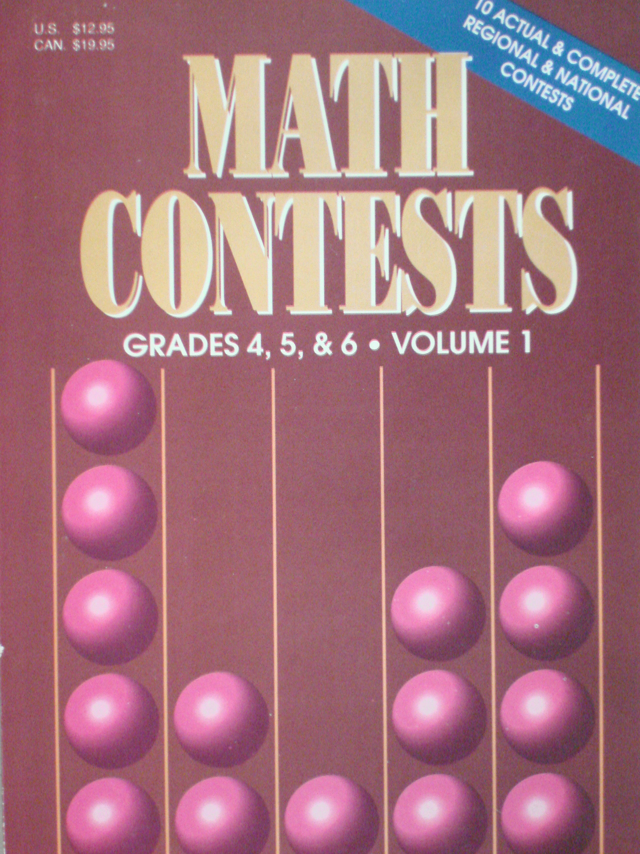 Math Contests Grades 4,5&6 Volume 1