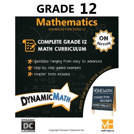 Dynamic Math Workbook - Ontario - Grade 12 - Advanced Functions