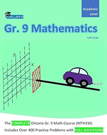 Callan's Gr. 9 Math Ontario (MTH1W) Workbook