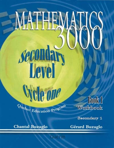 Mathematics 3000, Secondary 1 / WORKBOOK (67292)