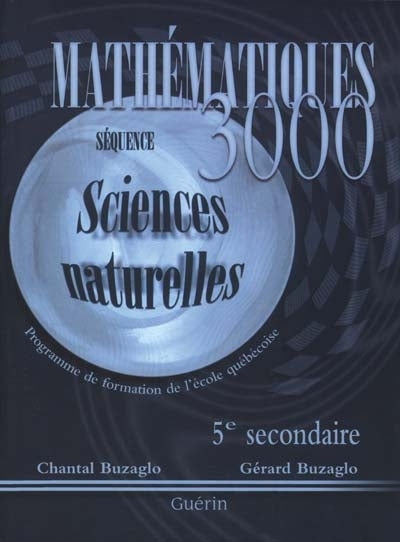 Mathématiques 3000 - Secondaire 5 - SN - Cahier (70933)