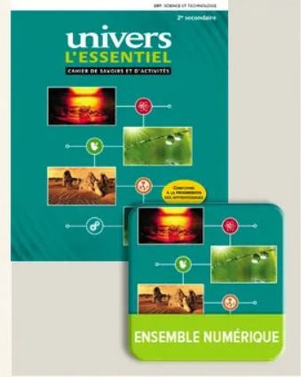 Univers - L'essentiel - 2e secondaire Cahier et ensemble numérique - Élève (12 mois) (non-returnable if opened)