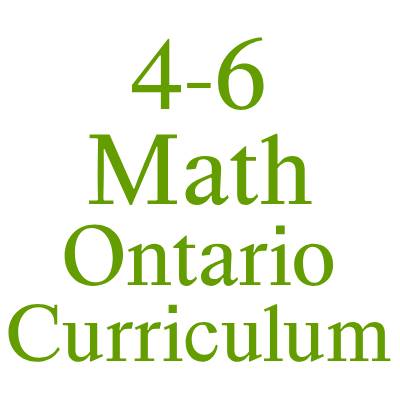 4-6 Math Ontario Curriculum
