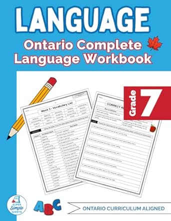 Grade 7 Ontario Language Workbook
