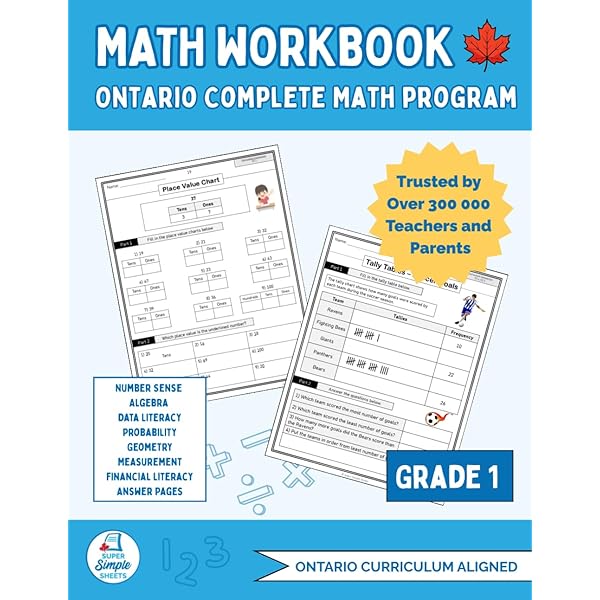 Ontario Grade 1 Math Workbook