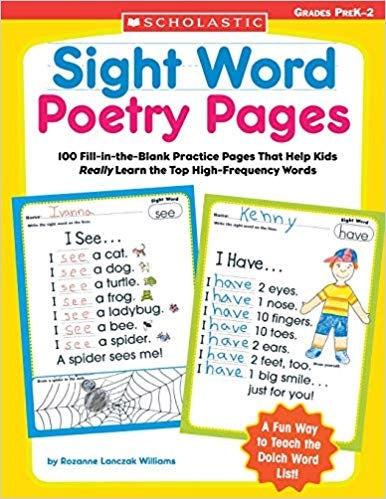 Sight Word Poetry Pages