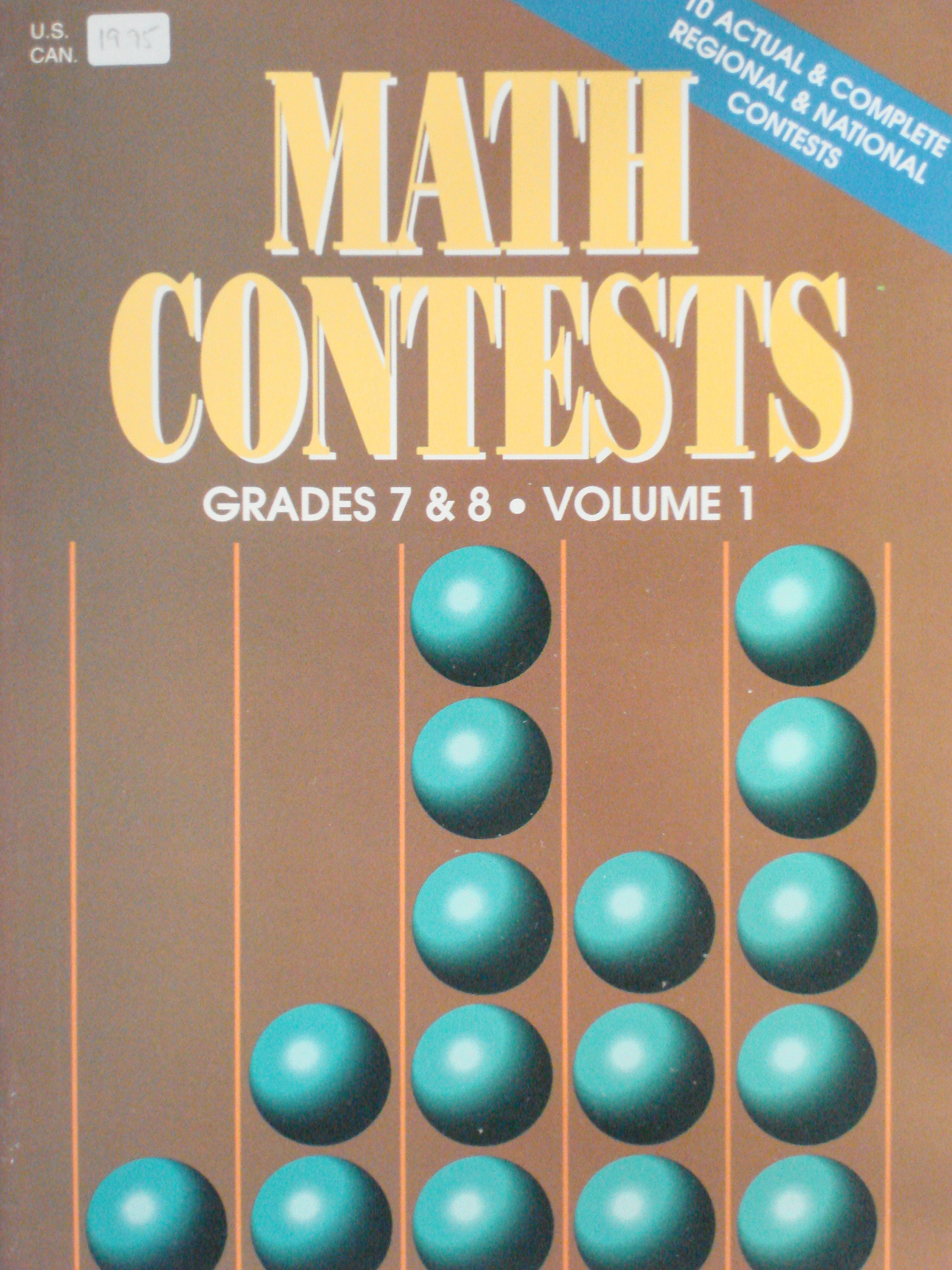 Math Contests Grades 7&8 Volume 1