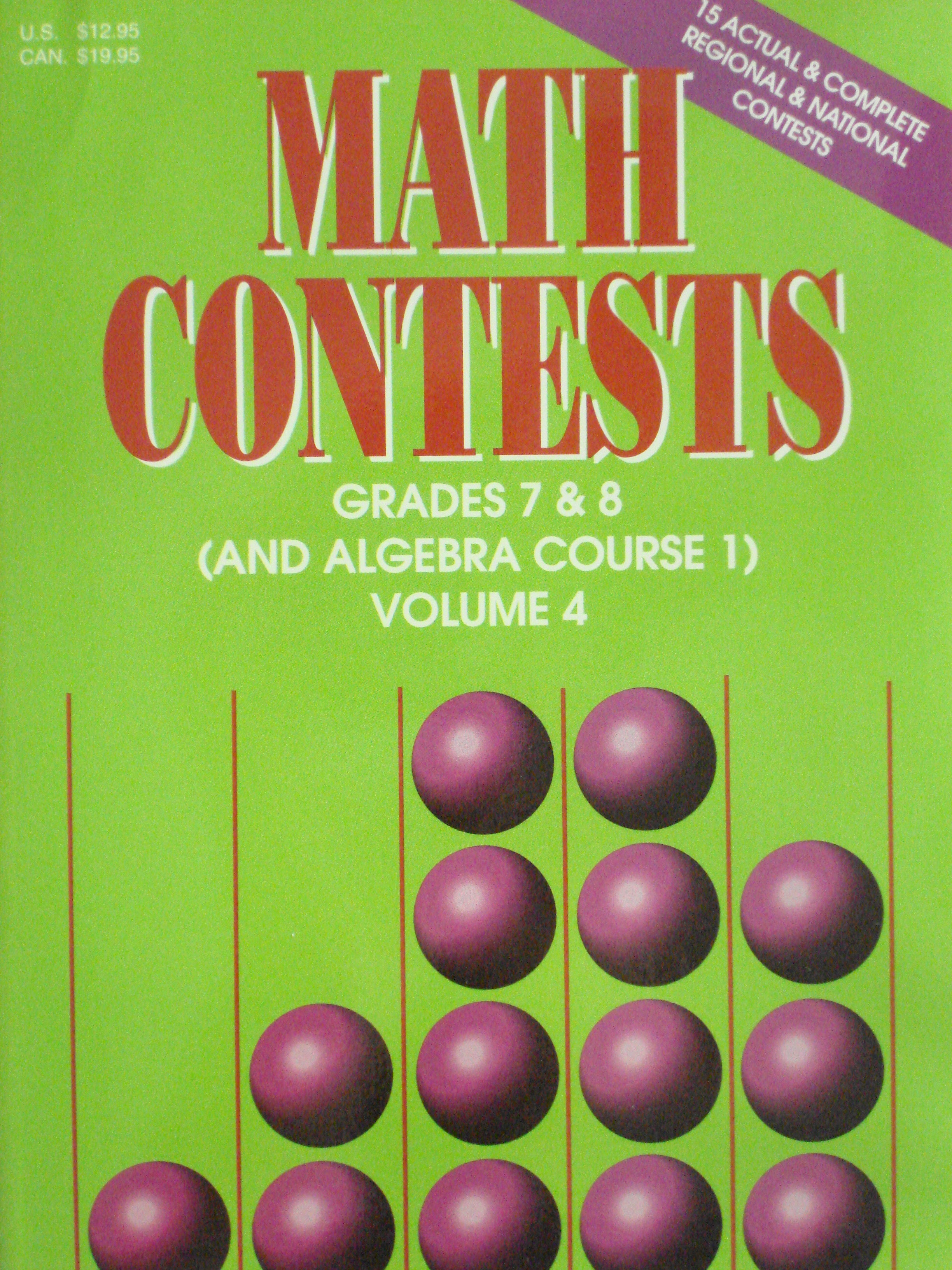 Math Contests Grades 7&8 Volume 4