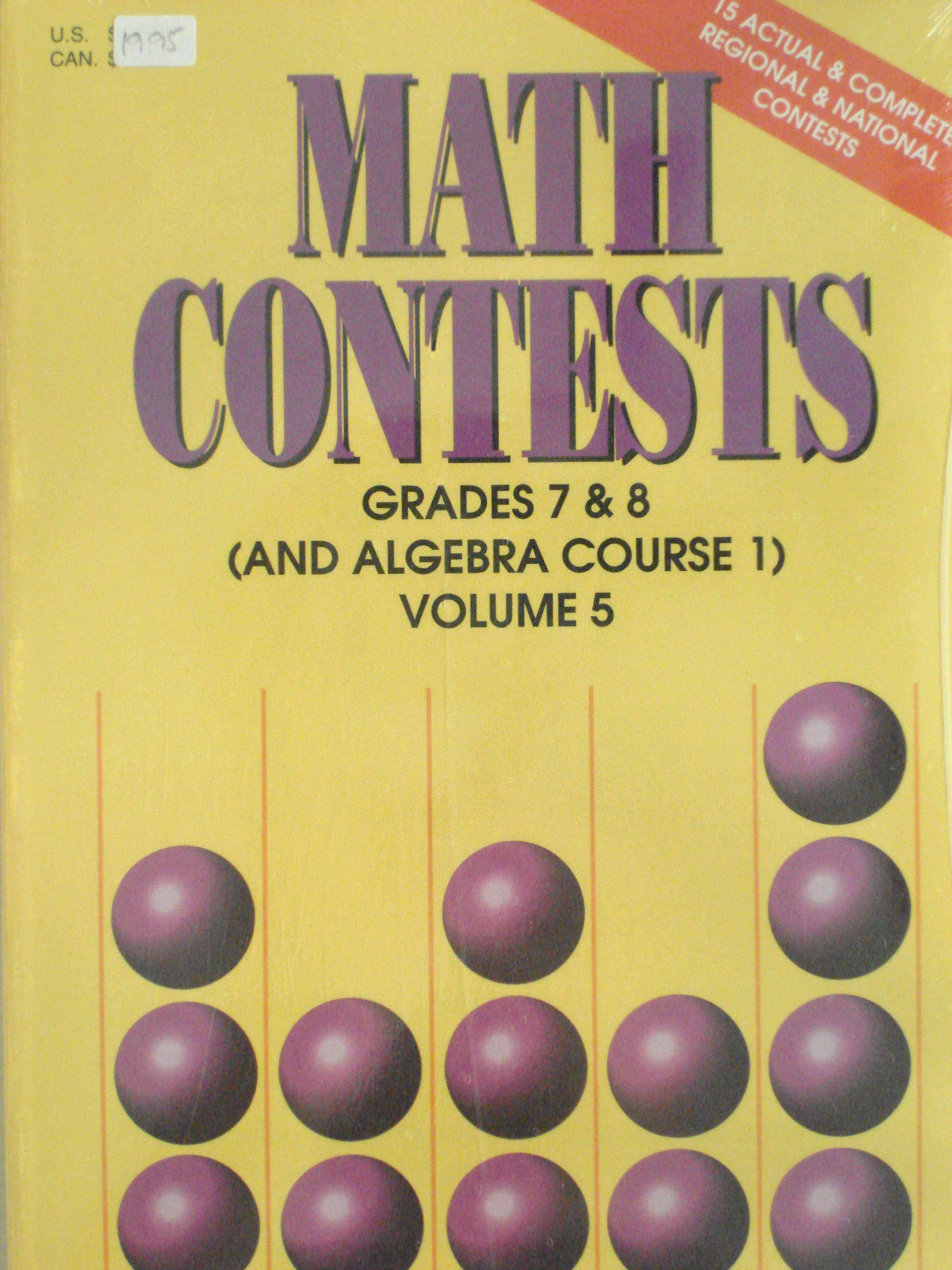 Math Contests Grades 7&8 Volume 5