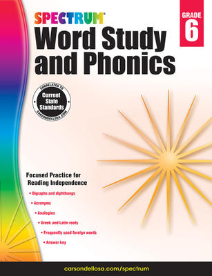 Spectrum Word Study and Phonics, Grade 6