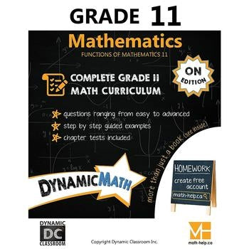 Dynamic Math Workbook - Ontario - Grade 11
