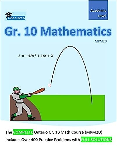 Callan's Gr. 10 Math Ontario (MPM2D) Workbook
