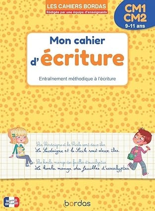 Cahier d'écriture CM1/CM2