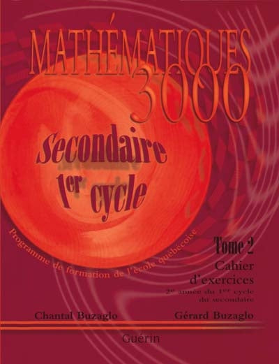 Mathématiques 3000 - Secondaire 2 - Cahier (68152)