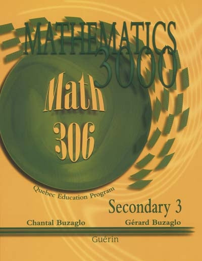 Mathematics 3000 - Secondary 3 - Workbook (69876)