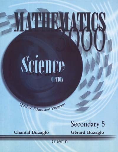 Mathematics 3000 - Secondary 5 - Science Option - Workbook (71077)