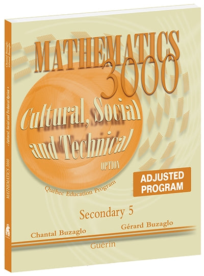 Mathematics 3000 - Secondary 5 - Cultural, Social and Technical - Adjusted program - Workbook (75518)