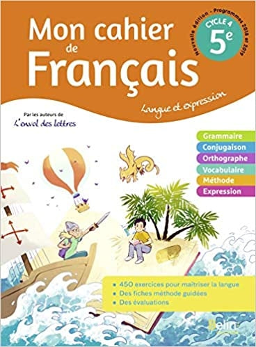 Mon cahier de Français 5ème: Cahier élève