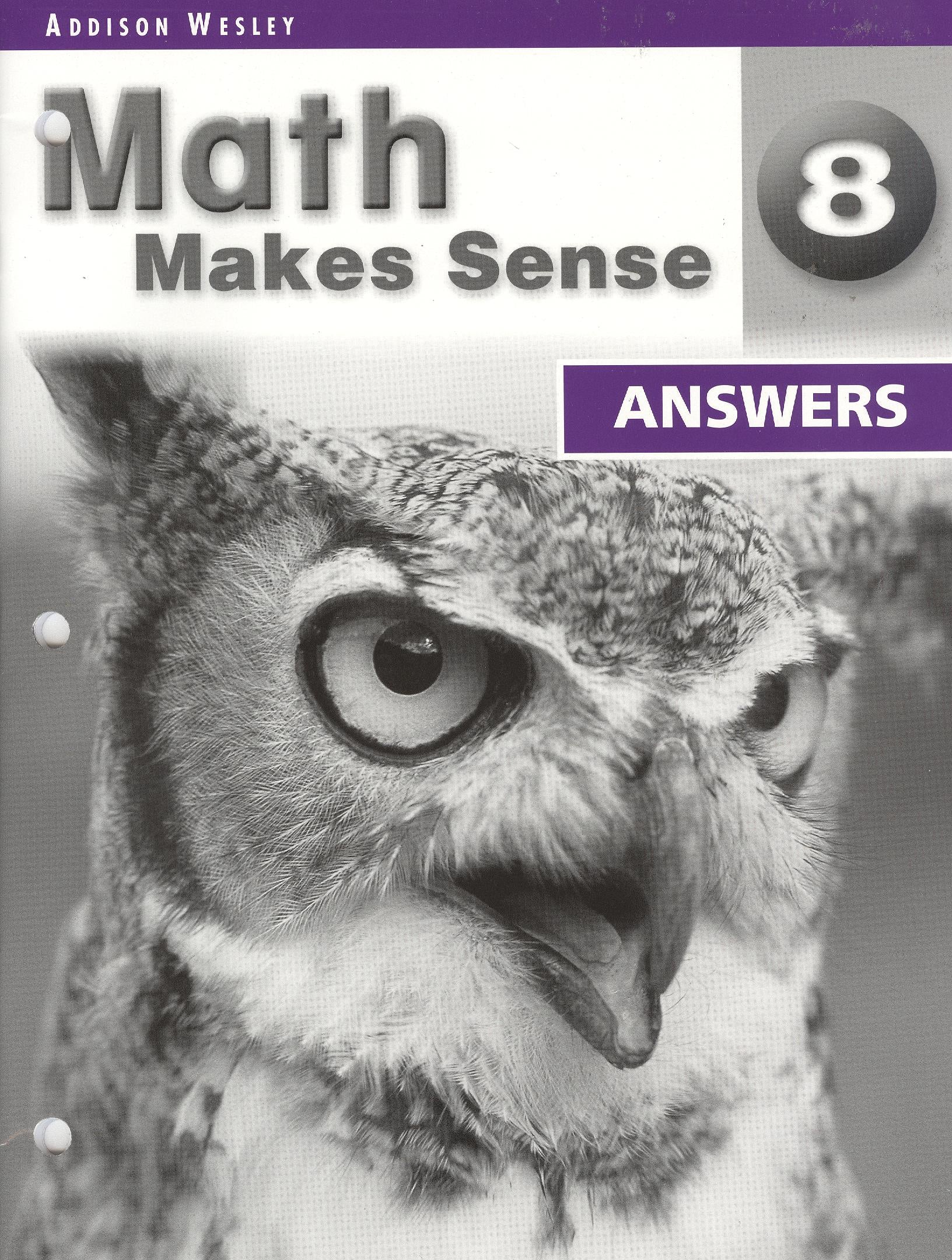 Math Makes Sense 8 Answers [Ontario Edition]