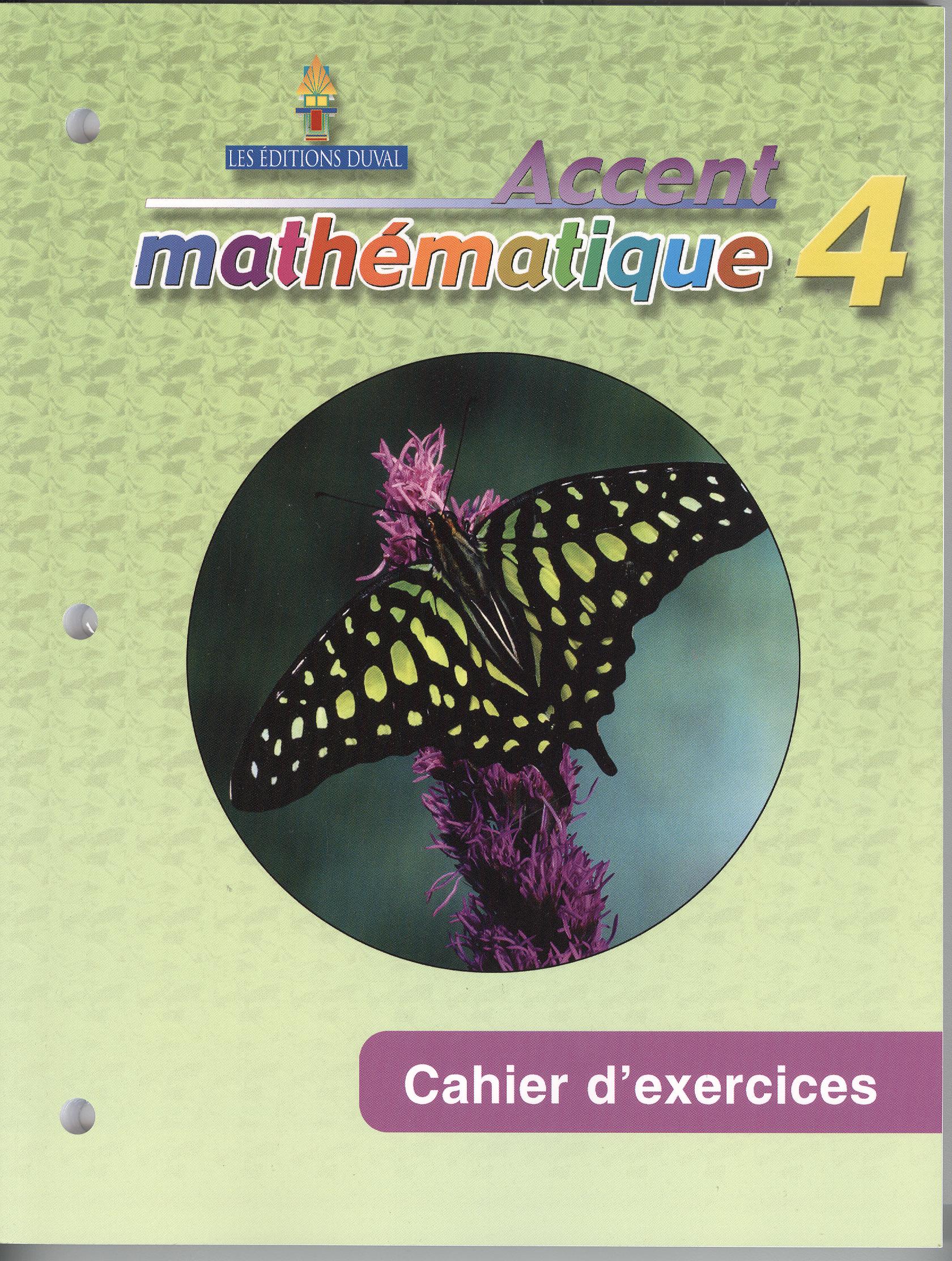 Accent Mathematique 4 Cahier d'Activites