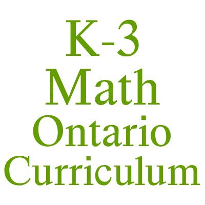 K-3 Math Ontario Curriculum