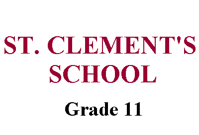 St. Clement's School Grade 11